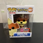 Funko Pop Pokemon Growlithe Flocked 2020 Fall Convention Exclusive w/ Protector!