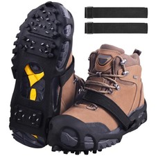 Ice Cleats Snow Traction Cleats Crampons for Shoes and Boots Men Women 28 Stu...