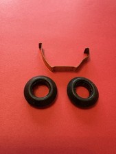 1 Cox 1/24 Slot Car Motor Clip 4409 And Pair Of V Knife Edge Tires About 27/32