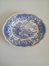 Wood & Son Seaforth Blue Vintage serving Platter Plate 