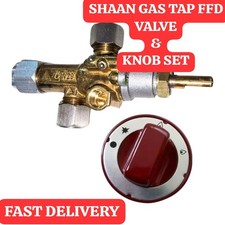 SHAAN Gas Tap FFD Valve & Knob Set for Tandoori Clay Oven High Quality