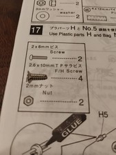 Kyosho Hanging On Racer RC Motorcycle Body Screw Honda Nsr500 Spare Parts x2