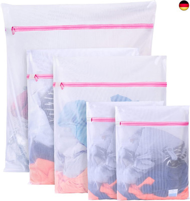 Wäschenetz für Waschmaschine 5er Set - Wäschesack Wäschebeutel mit Reißverschlus
