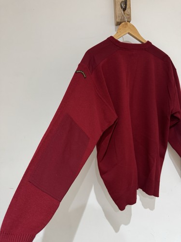 Paul & Shark Yachting Dark Red Wool Blend Elbow Patch Knit Pullover Jumper Sz M - Picture 11 of 11