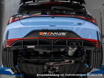 Remus Race Sportauspuff + Klappenstrg für Hyundai i20N 2x84mm Typ Black Chrome