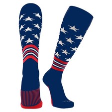 TCK USA Freedom Baseball/Softball Over The Calf Socks - Royal/Scarlet/White - XL