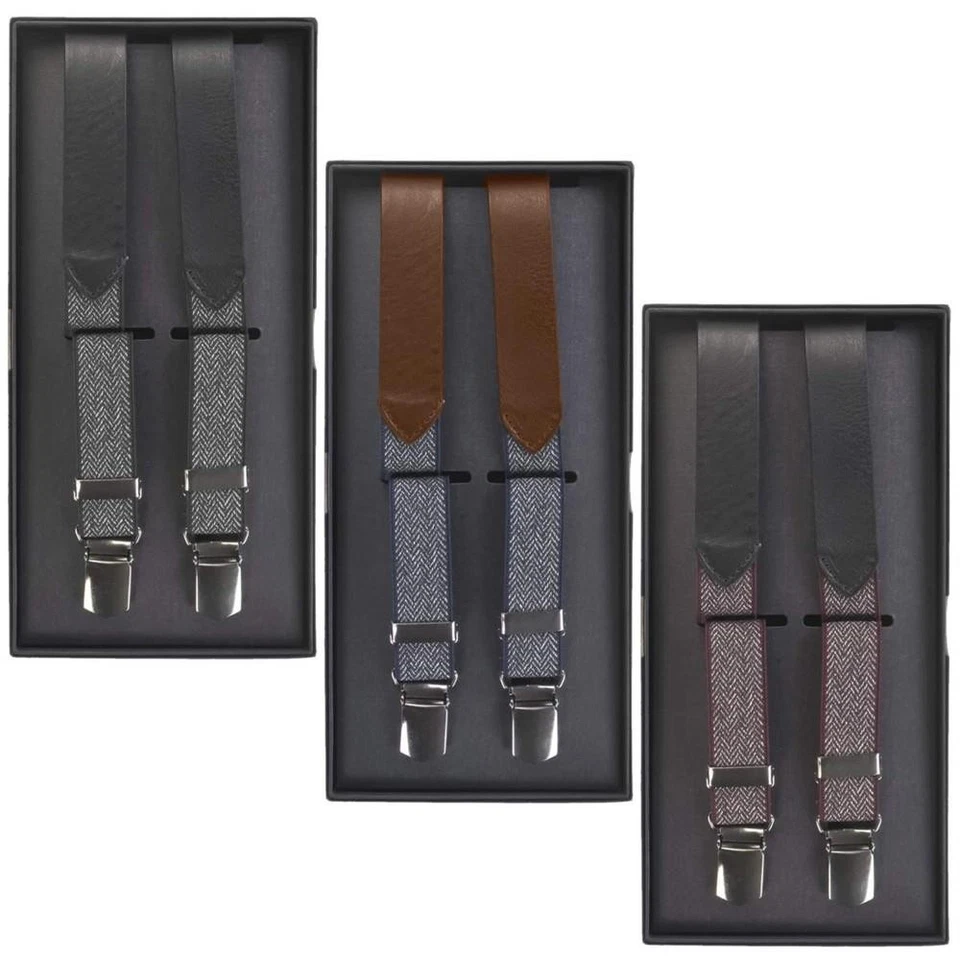 Lloyd Hosenträger Y Form Holländer 120cm 25mm Lederparts mit 3 Clips - Bild 1 von 2