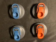 Soligt 4 Pack Mason Jar Lids, UPGRADED-4 Pcs Wide Mouth Red and Blue Free Ship