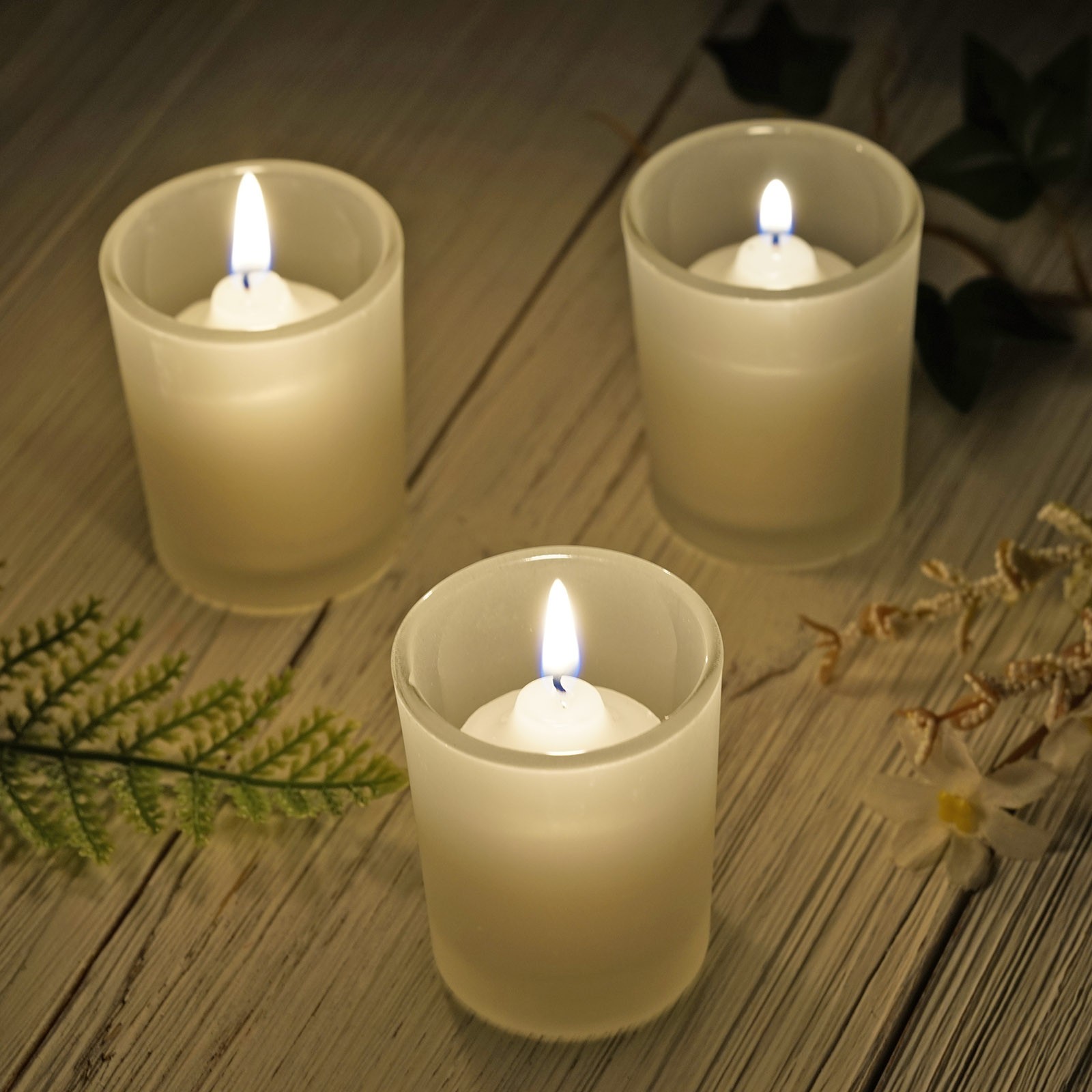12 pcs Frosted GLASS Candle VOTIVE HOLDERS for Wedding Party Centerpieces SALE