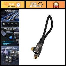 90 USB C Cable 1FT - Thunderbolt 5/4, 80Gbps Data Transfer, 240W Fast Charge, 1