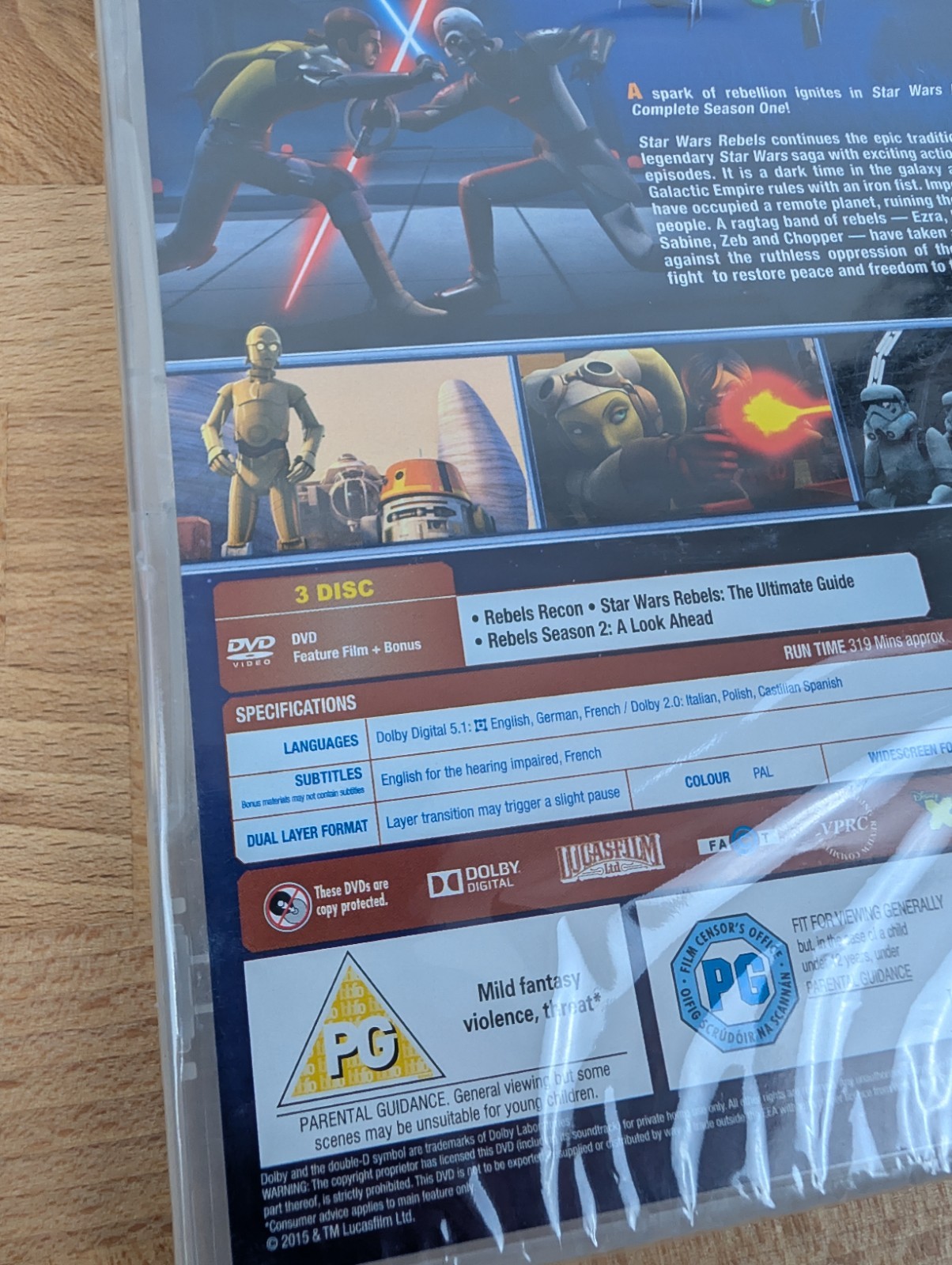 Star Wars Rebels Complete Season 1 DVD PG. New & Sealed. DN4998 image 6