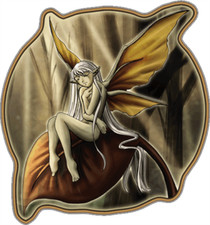 Dreaming Fairy - Sticker - 4" x 3 1/4"