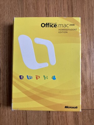 Microsoft Office Mac 2008 Home & Student Edition, Product ID Included - Good