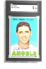 1967 TOPPS # 34 PETE CIMINO ANGELS SGC 9 MINT BEAUTY !