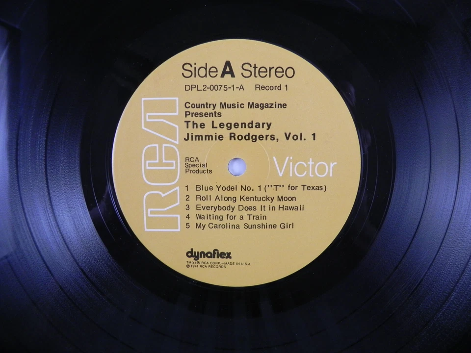 Jimmie Rodgers – The Legendary Jimmie Rodgers Vol. 1 ~ 1974 2 Vinyl LPs RCA - Image 3 of 4