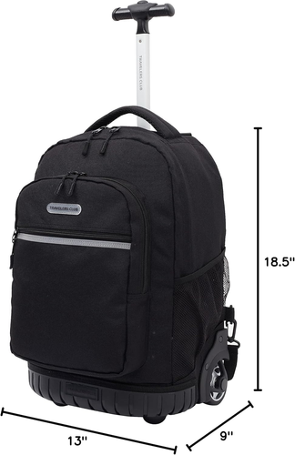 Rolling Backpack, Black, 18 Inch - Picture 11 of 11