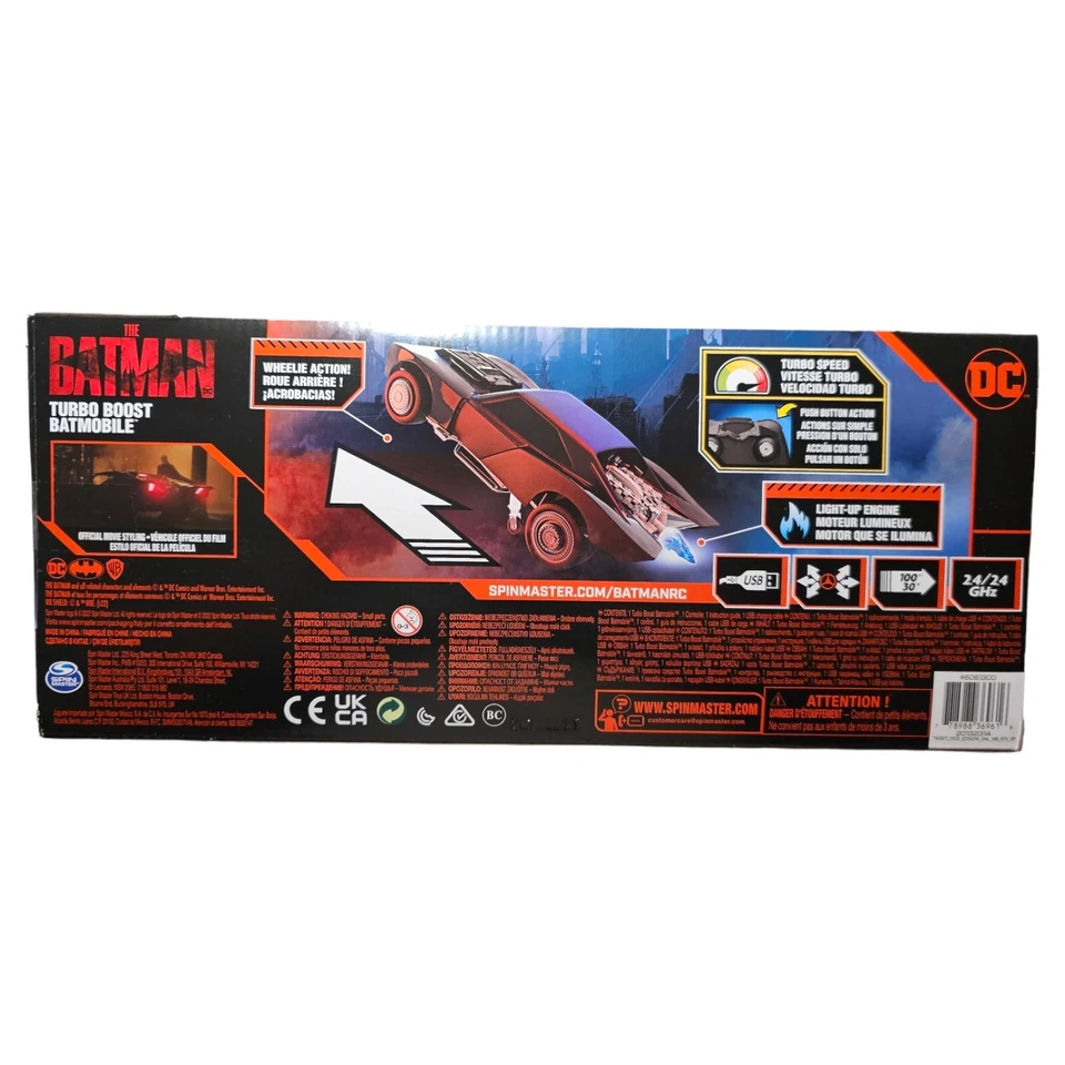 RC Turbo Boost Batmobile aus The Batman mit Wheelie-Funktion & Fernbedienung DC - Bild 3 von 3