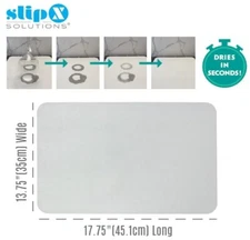 SlipX Solutions Quick Drying Stone Mat for Kitchen Counter, Bathrooms (4 pack)