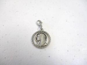 Deer Clasp Charm Silver Tone Dangle Clip On Lobster Claw