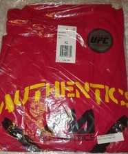 MMA Authentics Fighting UFC Men XL Shirt New NIB NWT Red MSRP $24.99