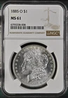 USA Silver Morgan $1 Dollar 1885-O NGC: MS61 #C482
