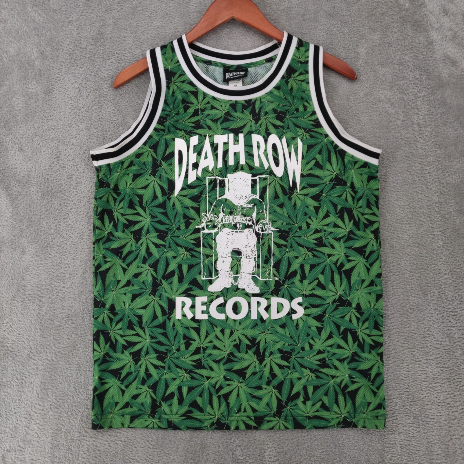 FILA Maglia basket Death Row Records uomo media M maglia verde hip hop