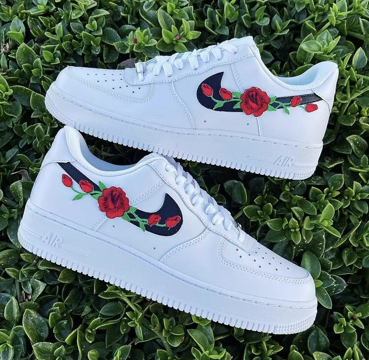 Custom Nike Air Force 1 '07 Low - Classic Louis Vuitton (Red