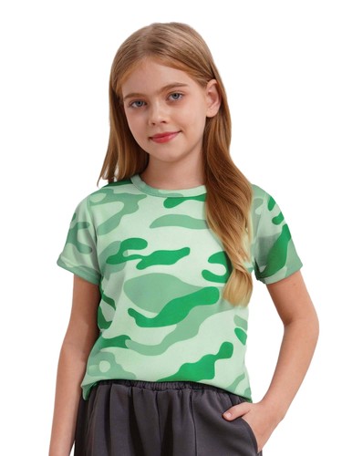 Unisex Boys Girls Sports Top Military T-shirt Basketball Camouflage Print 3Pcs - Picture 4 of 37