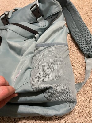 Fabletics Teal Nylon Roll Top Backpack The Only sports bag Fabletics Teal Nylon Roll Top Backpack The Only sports bag  main image 4