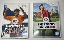 Tiger Woods PGA Tour Nintendo Wii Lot: 2009 All Play & 2010 With Manuals