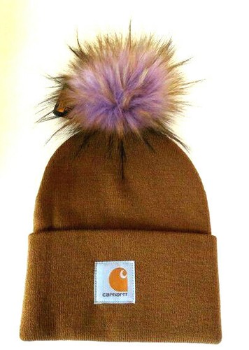 NWT Carhartt Brown Beanie with Handmade 