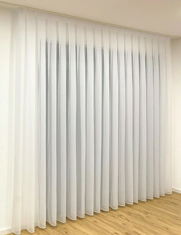 High Quality Ready Made Curtain White Store Twin Stitched Pleated Tape - Image 2 of 4