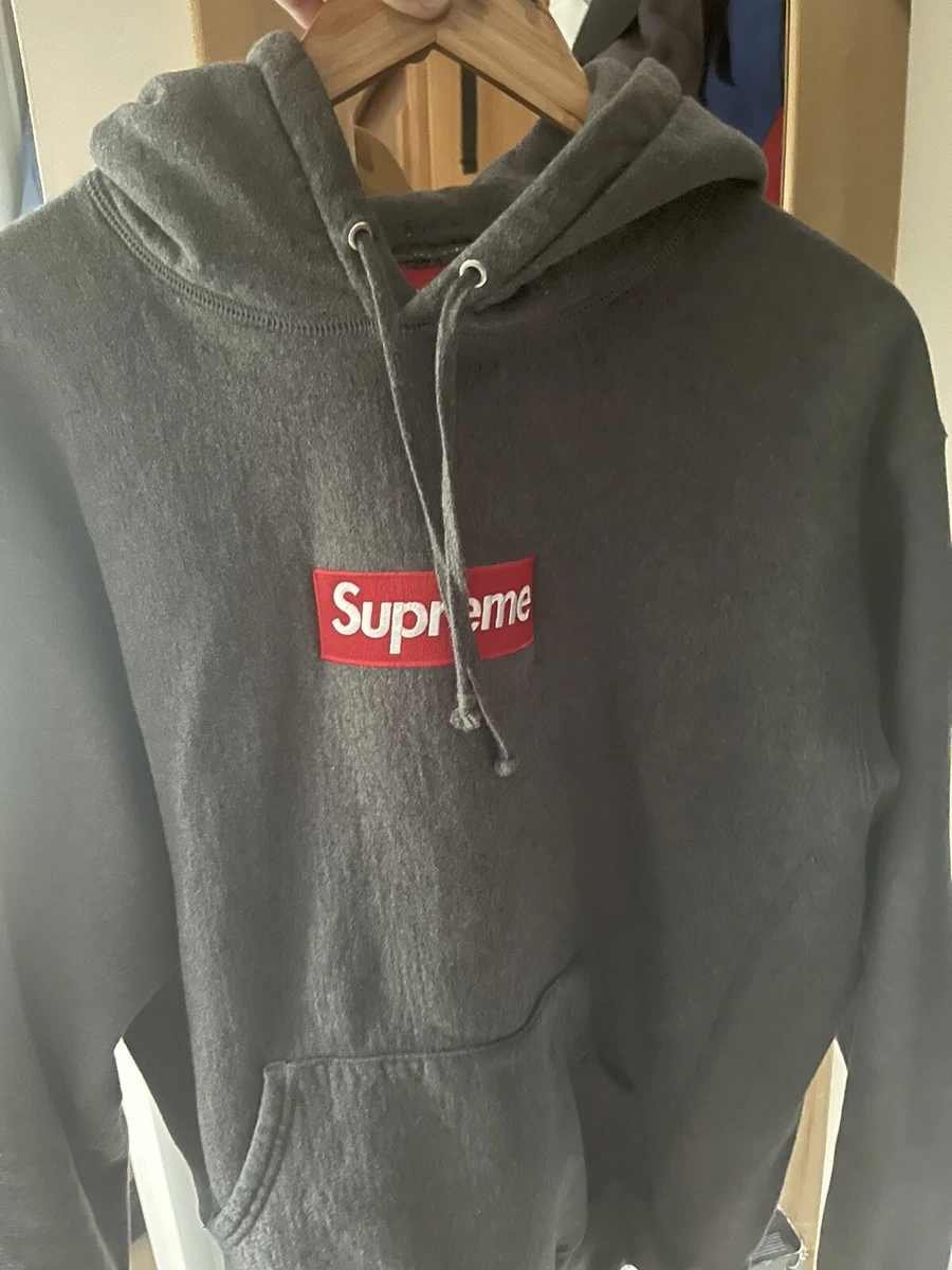 Supreme Box Logo Hoodie Charcoal Size Medium