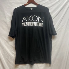 Akon The Superfan Tour T Shirt Ring Spun Cotton Size 2XL