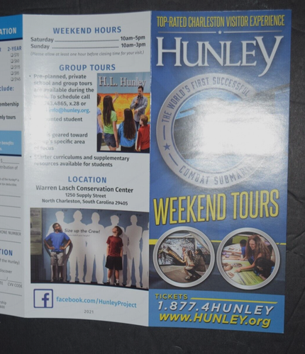"The HUNLEY U-BOOT," Color Flyer (4,00" x 9,00") und gerollter Penny, brandneu - Bild 4 von 6