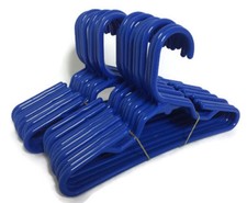 24 Royal Blue Plastic Hangers 2 Dozen for 18 inch Doll Clothes Girl Boy