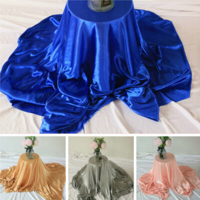 Kunstseide Satin Stoff Rolle Stuhl Schärpen Tablecolth Hochzeit Dekoration Solid