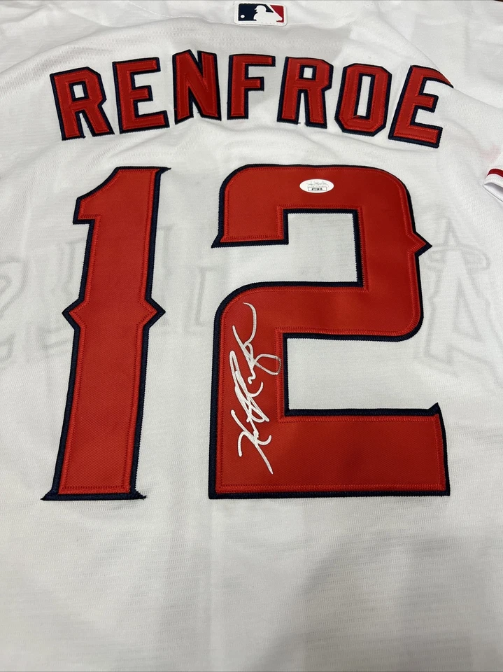 Camiseta firmada por Hunter Renfroe de los Angeles Angels con certificado de autenticidad JSA autografiada Foto 2 de 4