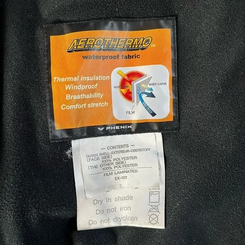 Phenix Softshell Jacket Mens Medium Black Aerothermo Fleece Lined EY5G860 image 5