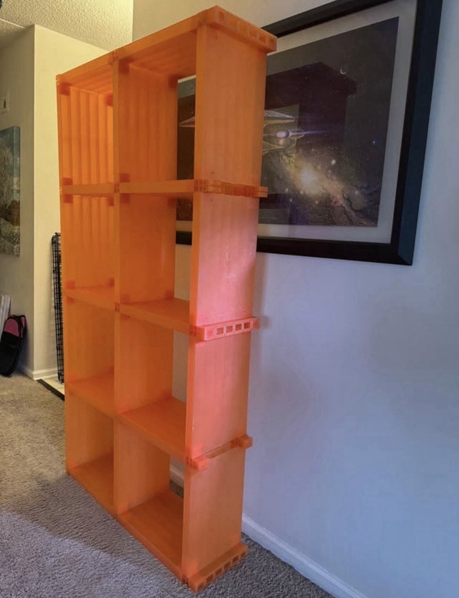 DWR Orange Cubitec Modular Cube shelf Doron Lachisch - Y2K vintage
