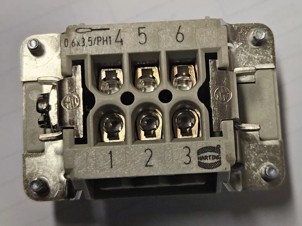 *7 STÜCK*, HARTING, Han 6E-F-s Industriesteckverbinder 09330062701, 16A 500V 6kV - Bild 4 von 4