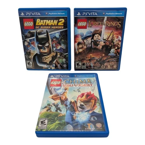 PlayStation Vita LEGO Game LOT Of 3 Games Chima, Batman 2 & Lord Of The Rings