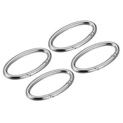 Handtasche Gurt Ringe 4 Stück 59 mm Feder Eisenwaren für Tasche versilbert
