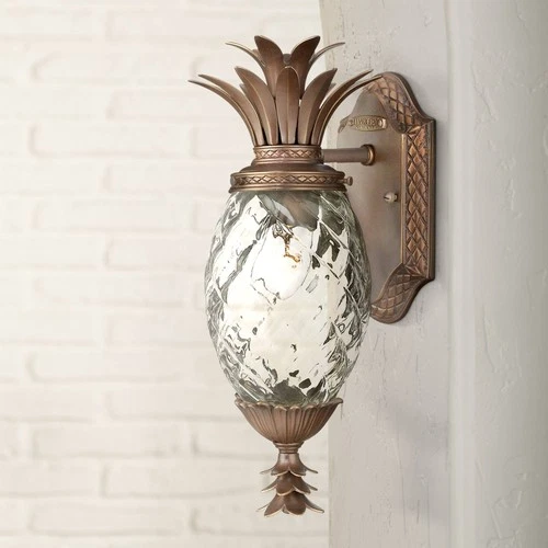 Hinkley Plantation 14" Pineapple Glass Copper Bronze Outdoor Light - Picture 1 of 4