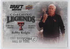 2009-10 Upper Deck Draft Edition Coaching Legends Bob Knight #CL-BK k4s