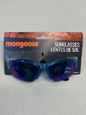 Mongoose Pacific Cycle Boys Kids Blue/Black Wrap Sunglasses Mirrored Lenses