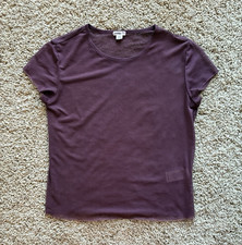 Garage Women s Purple Mesh Round Neck Short S...
