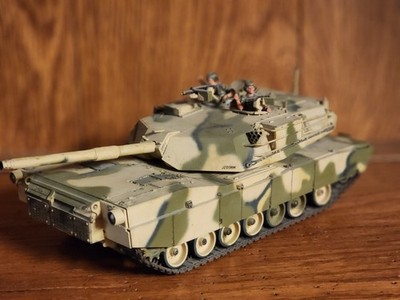 Vintage 1980's Hand-Painted in the United States, M1A1 Abrams Tank, 1:35 Scale