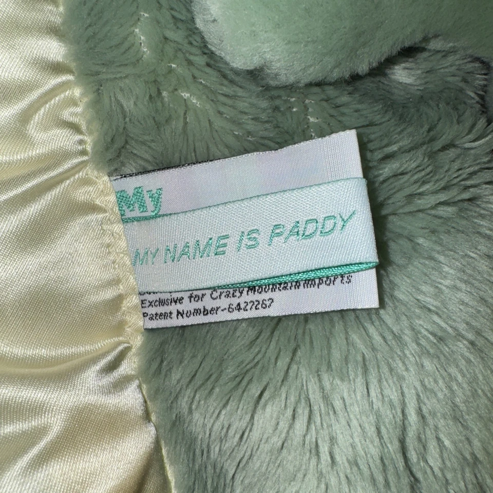 My Banky Frog PADDY Green Satin Edge Yellow Plush Backing Security Blanket lovey - Image 4 of 4