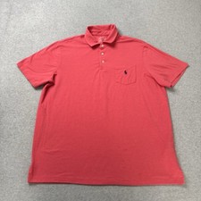 Polo Ralph Lauren Performance Polo Shirt Mens XL Pink Preppy Golf Stretch Pony